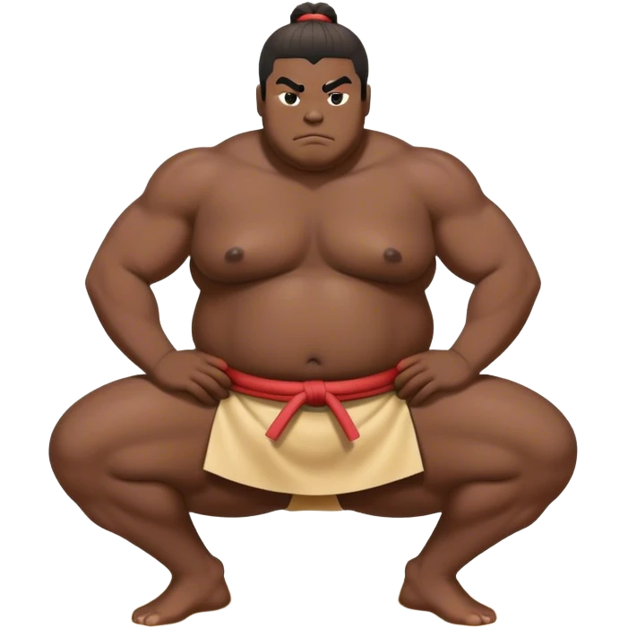 Sumo Wrestling – Cinematic Realistic Sumo Wrestling Scene, featuring a powerful sumo wrestler in traditional mawashi engaged in an intense bout on a sandy dohyo, muscles tensed and sweat glistening under dramatic arena lighting, capturing the raw energy and tradition of the sport. emoji