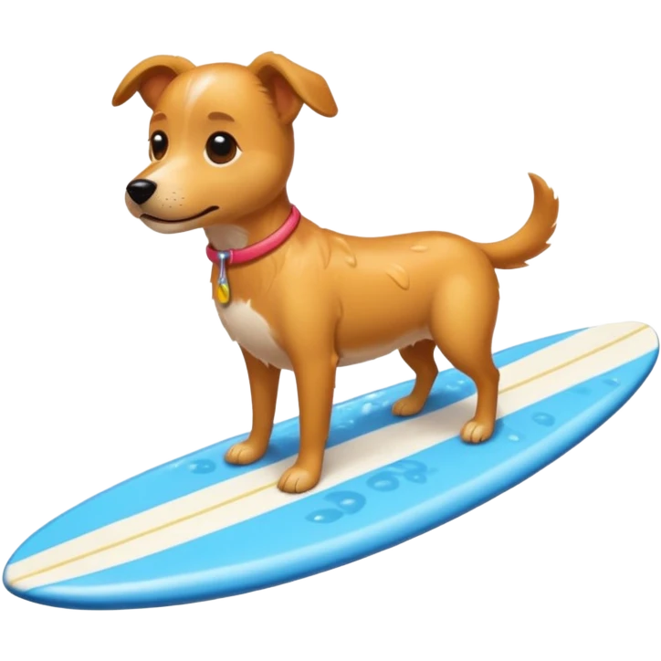 dog on surfboard  emoji