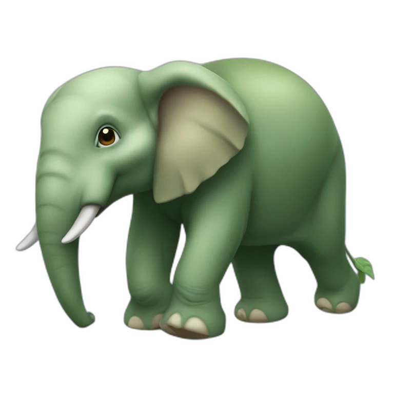 Éléphant sur tortue emoji