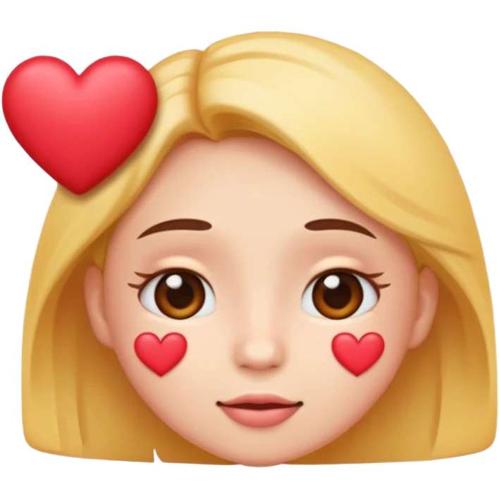 Cute Dreaming/Thinking of you, blushing, hearts regular emoji face emoji