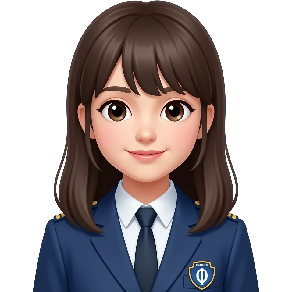 chica con uniforme emoji