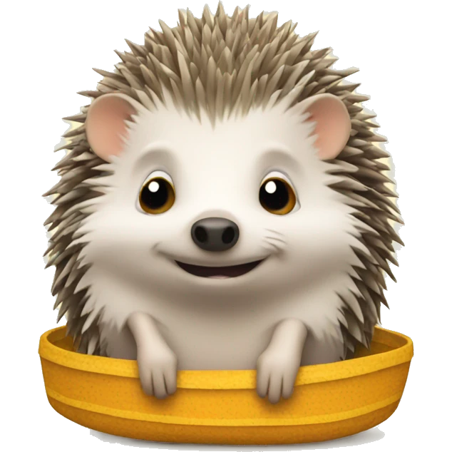 Hedgehog on holiday emoji