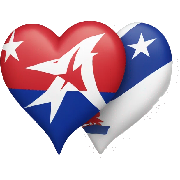 A love shape with all Malaysia flag emoji  emoji