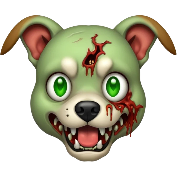 A zombie dog emoji