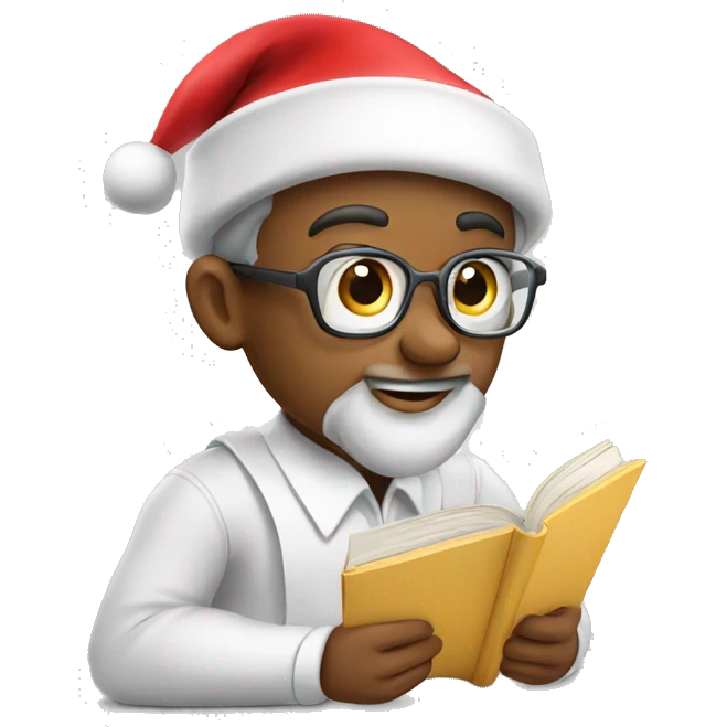 Studying in santa hat  emoji