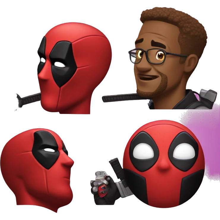 Deadpool with Xox emoji