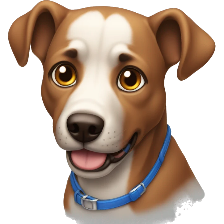 Perro marrón con ojos azules  emoji