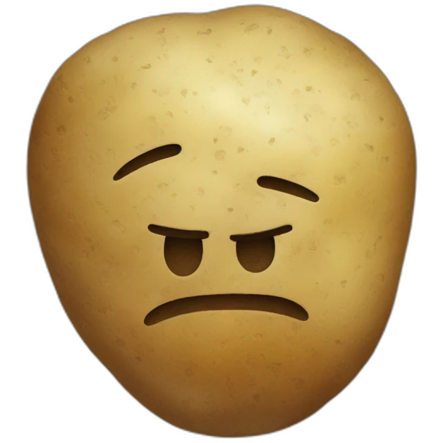 a sick potato emoji