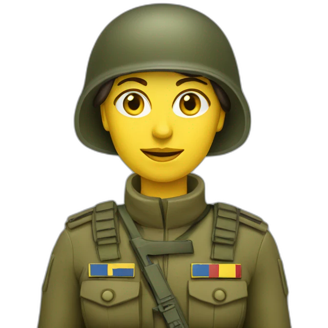 ukranian soldier woman emoji