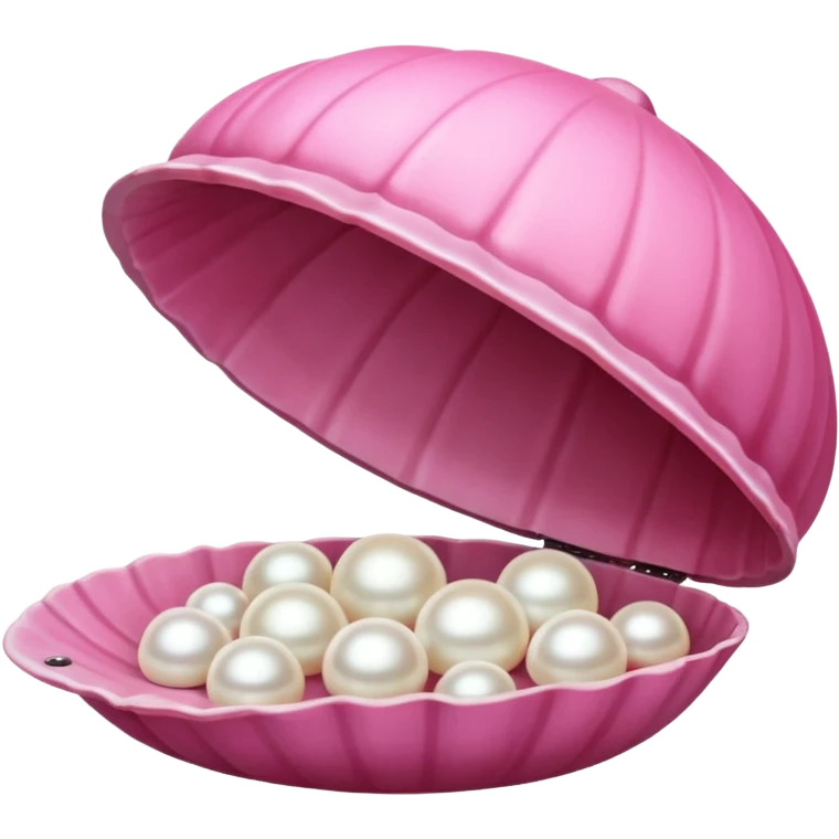 Pink clamshell with pearl inside emoji