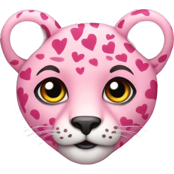 Pink leopar heart emoji