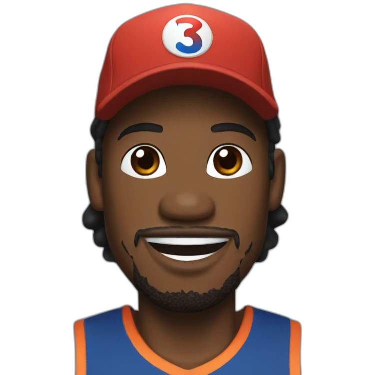 Kevin Durant wearing a super mario hat emoji