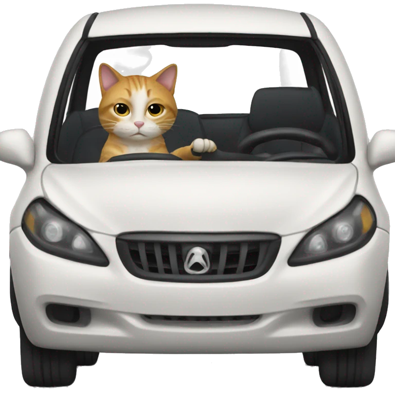 cat driving a car emoji
