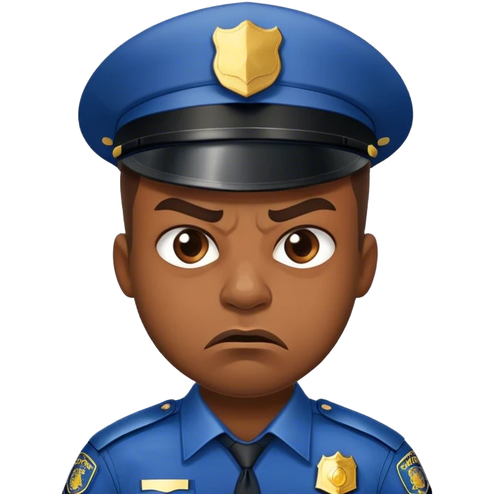 Angry police man emoji