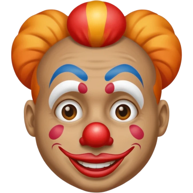 american staff with a clown nose emoji