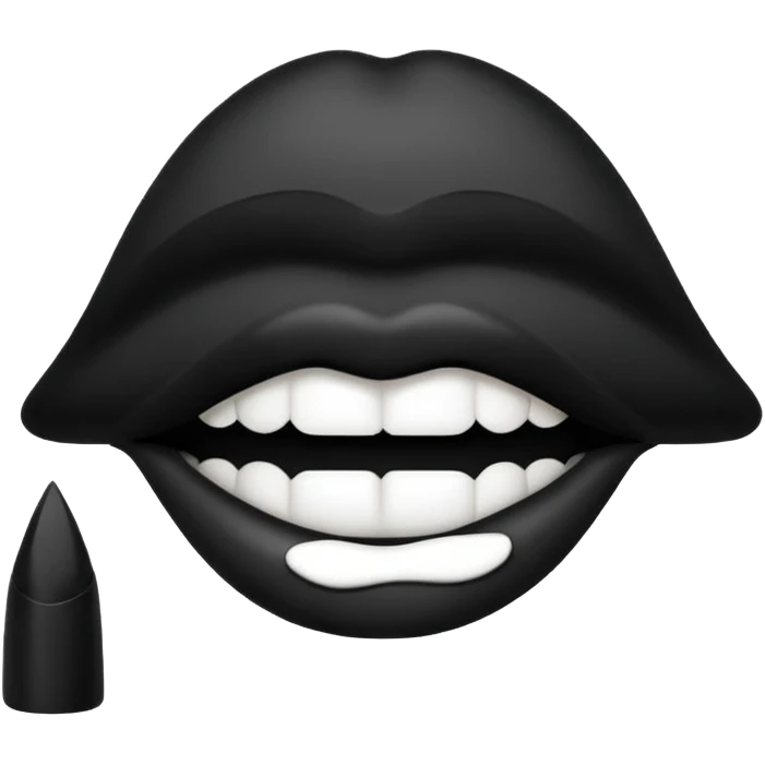 💋quiero este emoji en negro completo  emoji