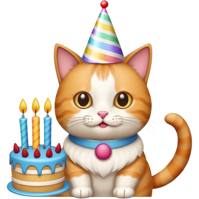 Cat wishing happy birthday emoji