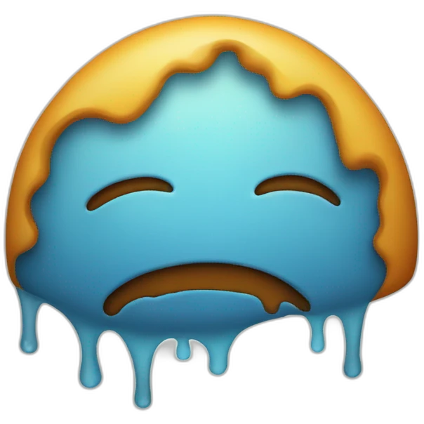 Melting face waiting  emoji