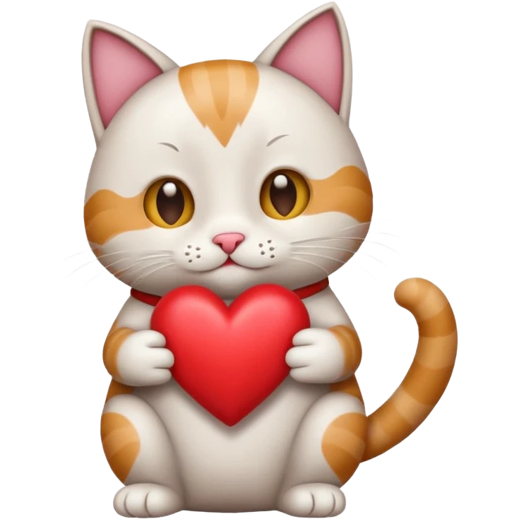 Emoji un gato haciendo un corazón  emoji