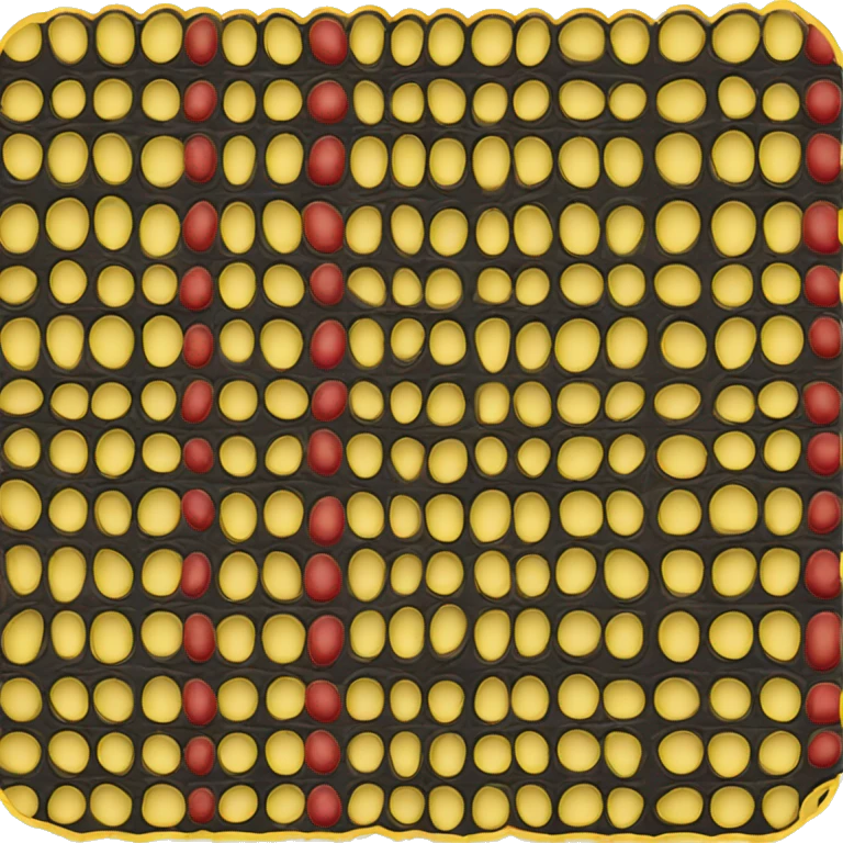 A black and red rectangle with a medium sized yellow circle in the middle emoji