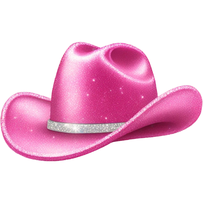 pink sparkly cowboy hat emoji