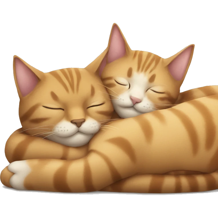 two cats sleeping with eachother emoji