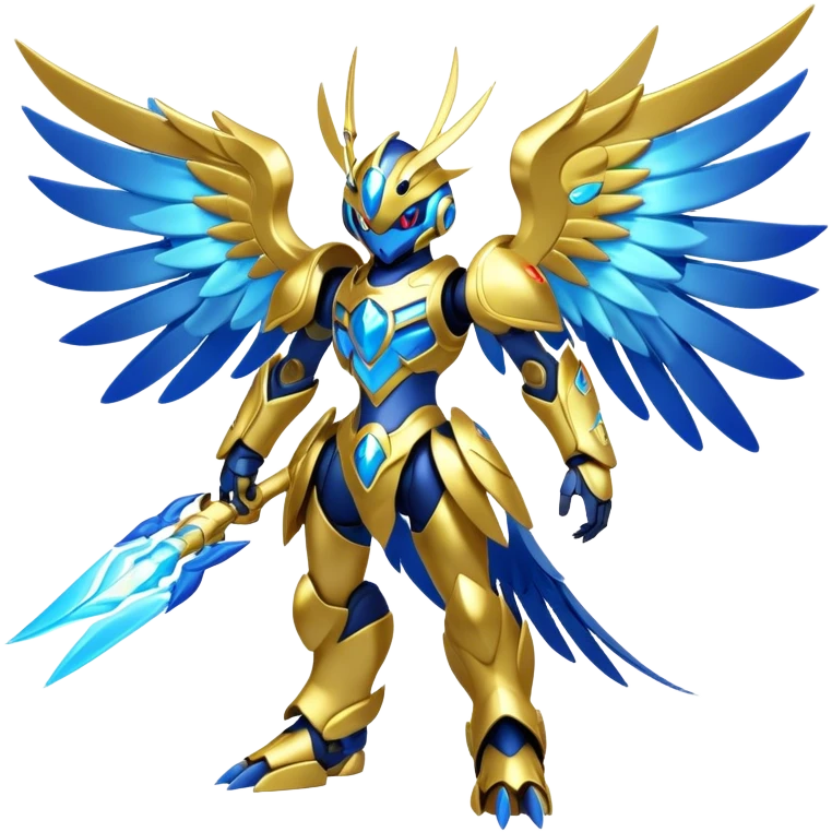 Shiny Futuristic Celestial Fakemon-Pokemon-Digimon-Spectrobes-fusion, full body emoji