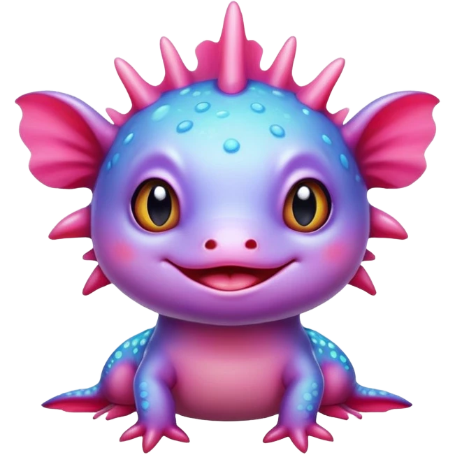 Axolote wearing makeup emoji