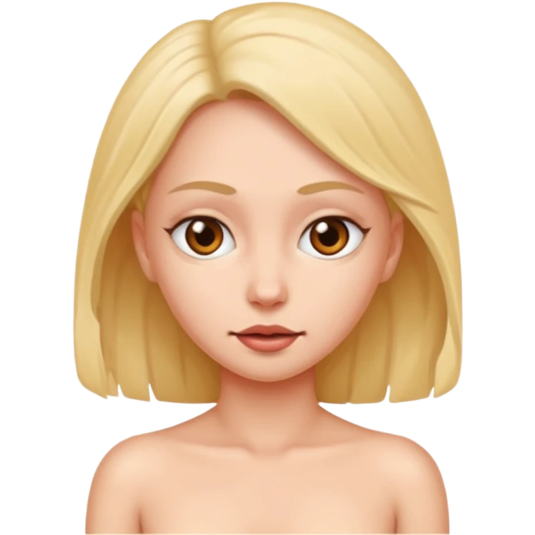 Naked woman, vagina, pussy visible emoji