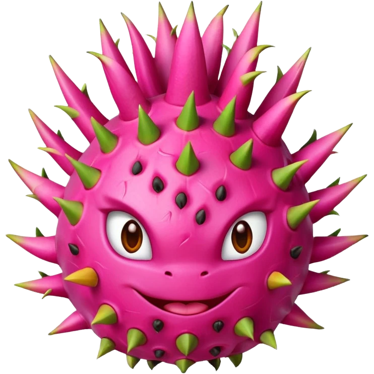 dragon fruit, front view, minimal details emoji