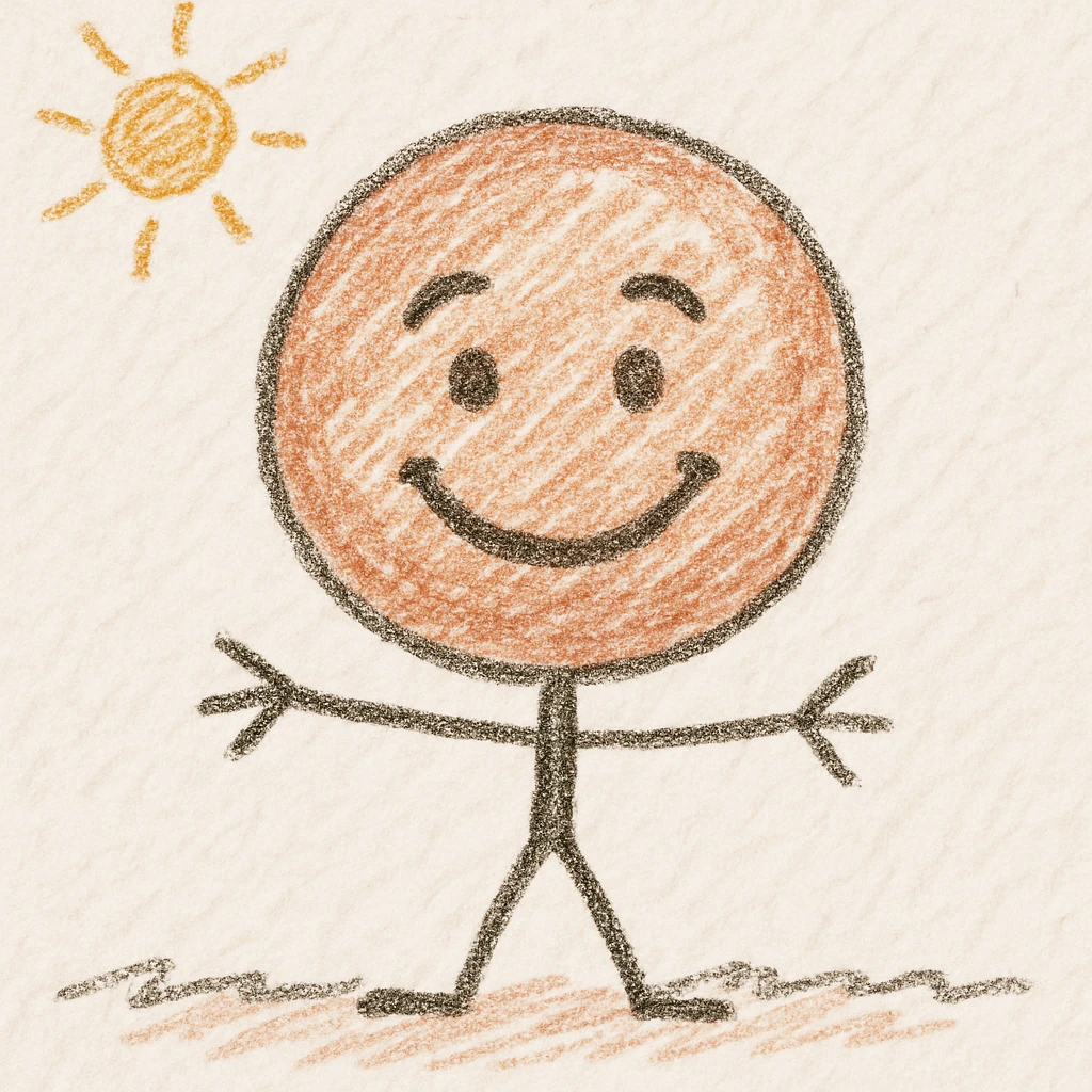rose gold emoji, children doodle style, playful lines emoji