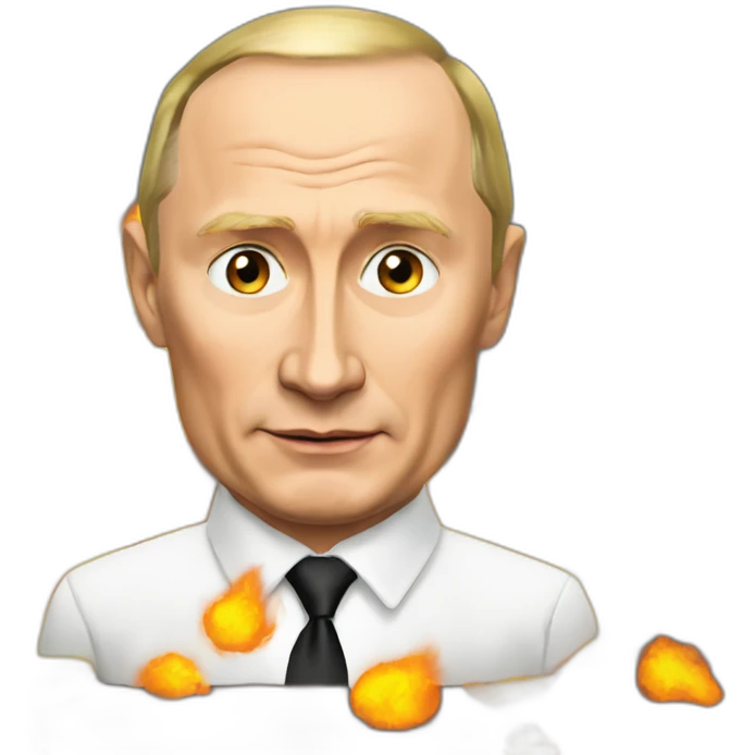 Putin on fire emoji