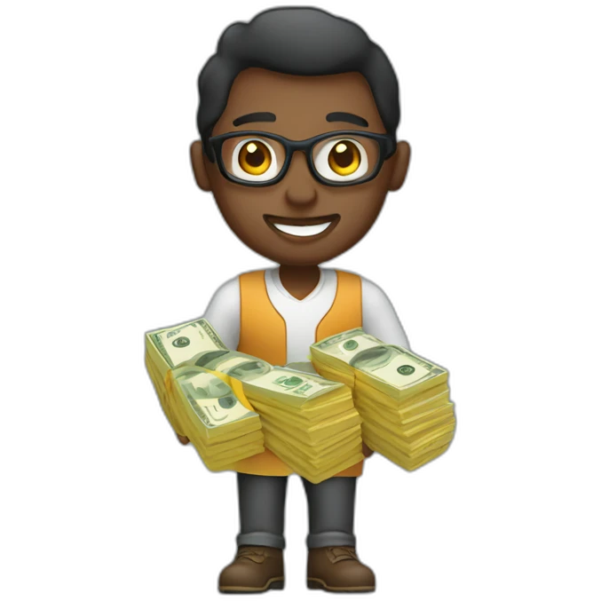 freelancer making lot of money emoji