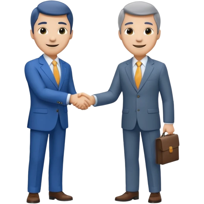 Two businessmen shaking hands emoji
