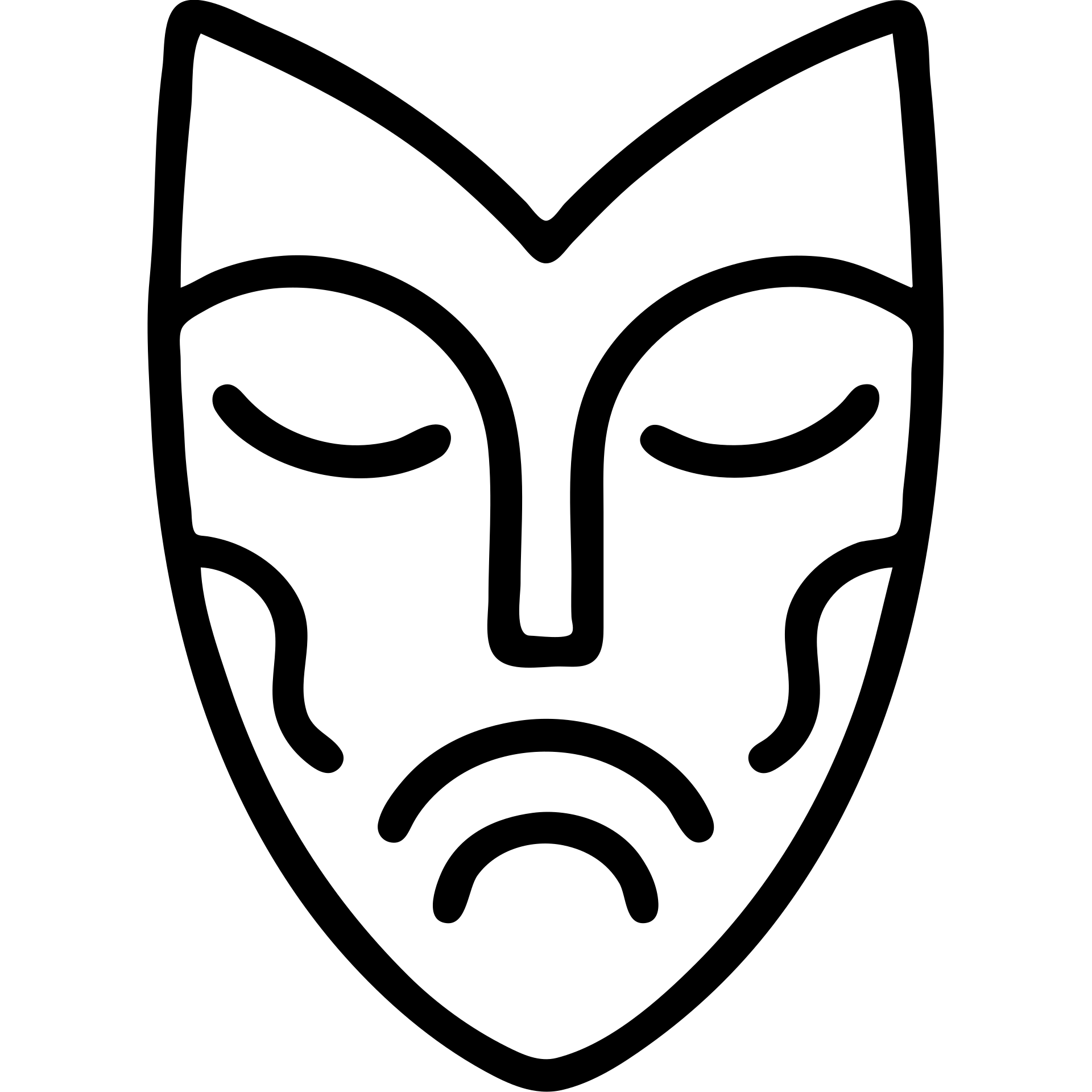 outlined abstract mask motif logo inspired by Sleep Token band with black lines emoji