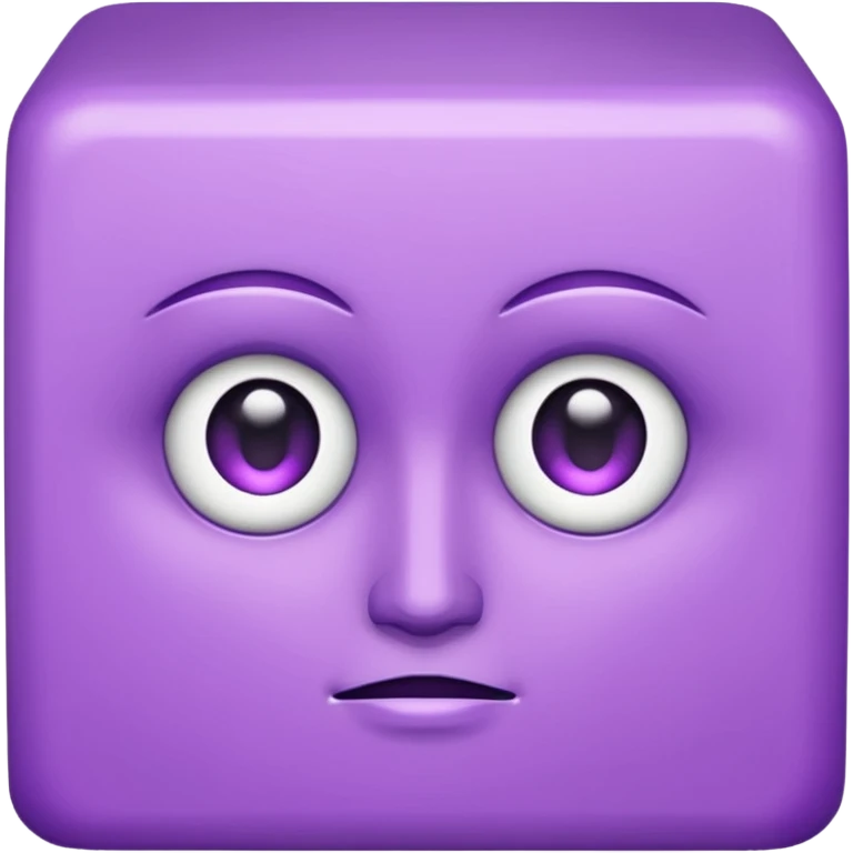 purple cube face emoji