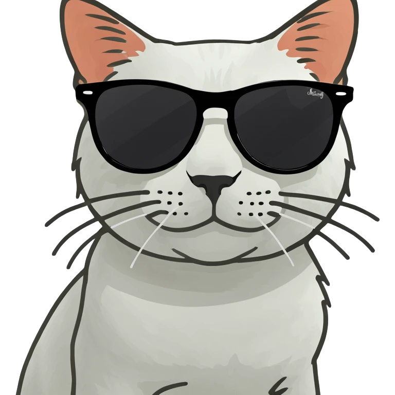 Cat with sunglasses emoji