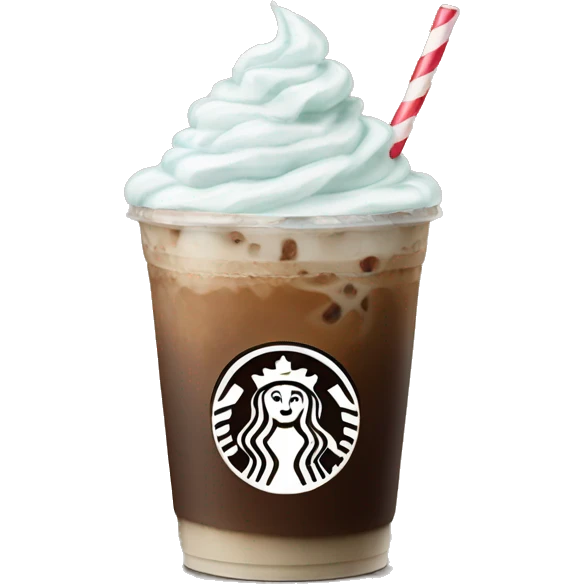 Iced peppermint mocha coffee emoji