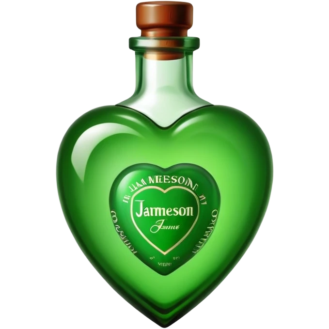 Heart with bottles of Jameson emoji