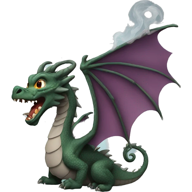 Dragon with smoke  emoji