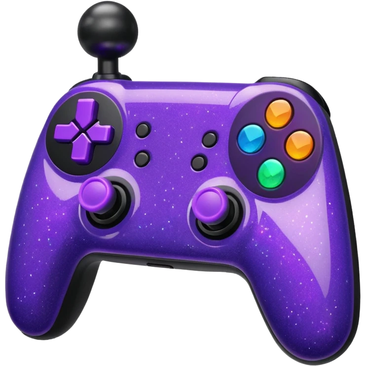 glitter purple and joystick emoji