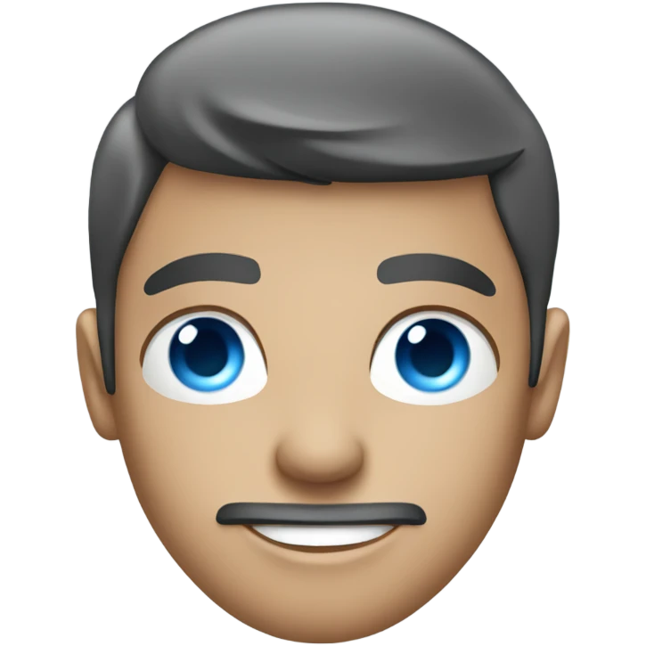 blue eyed male in an aeroplane emoji
