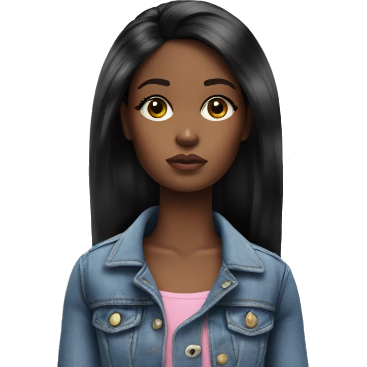 sad black barbie doll emoji
