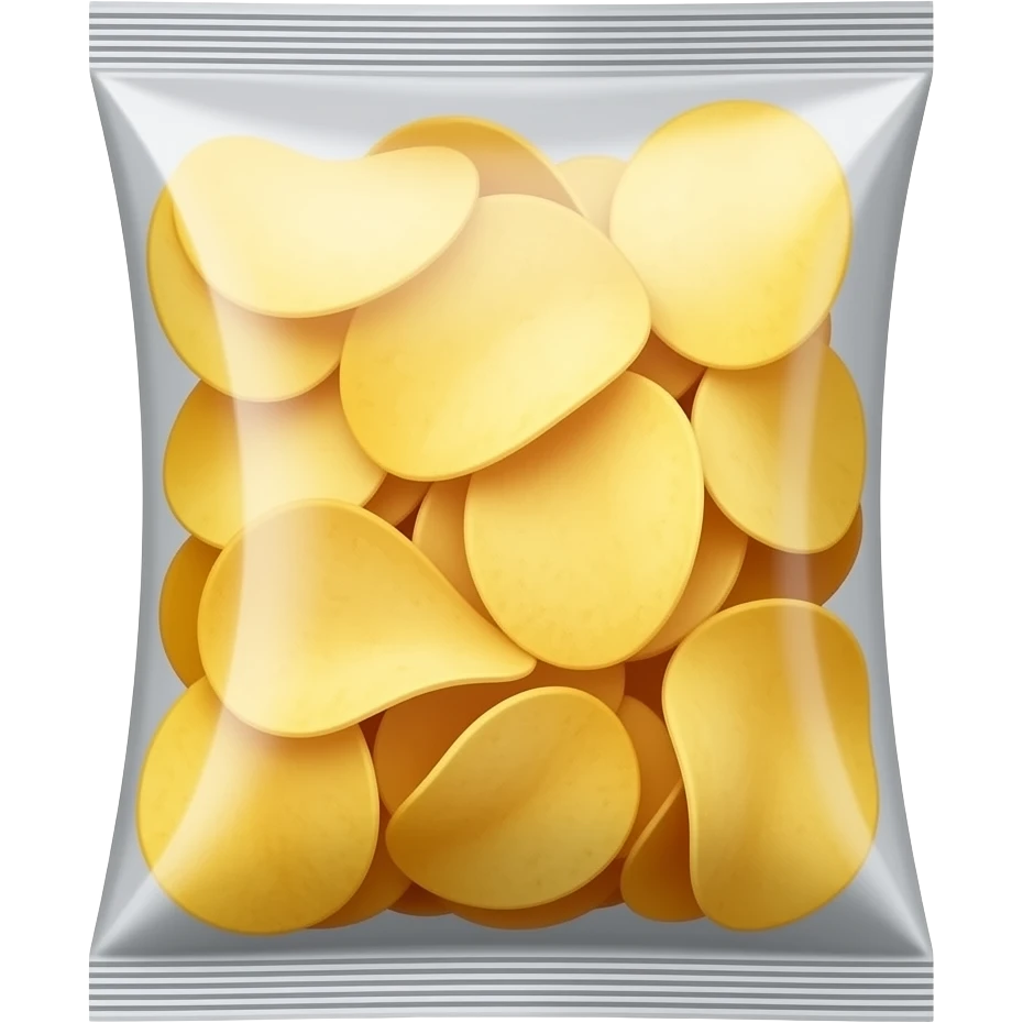Potato chips in a bag emoji