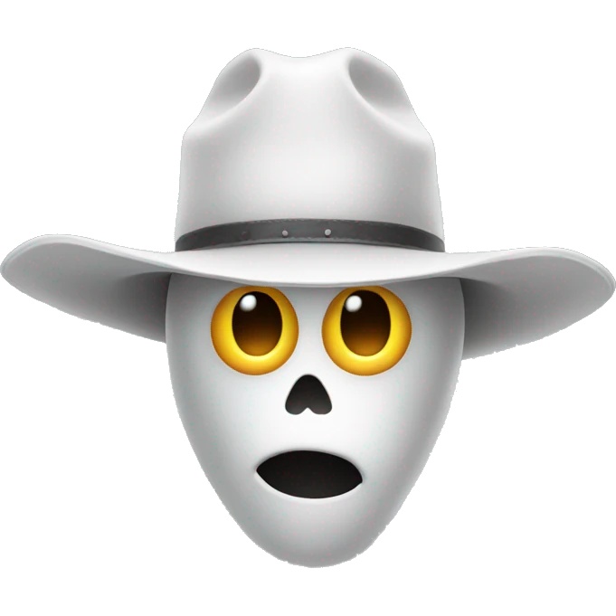 Ghost wearing cowboy hat emoji