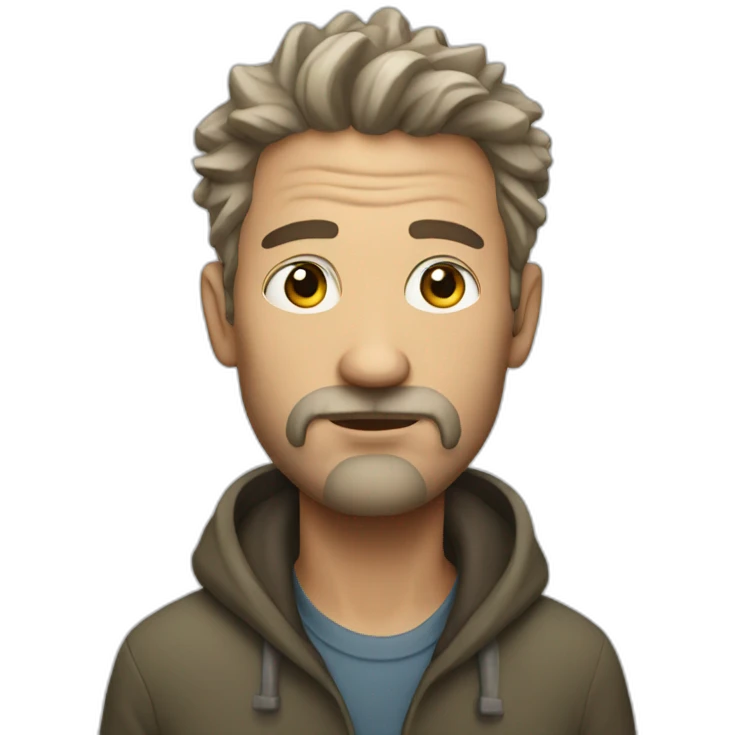 homeless white man emoji