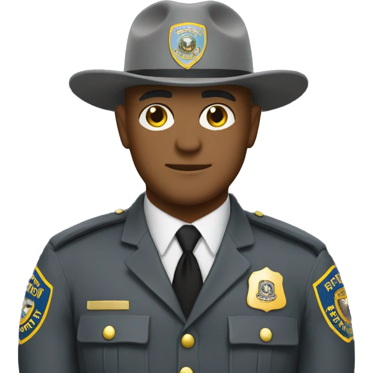 Washington state trooper bald with campaign hat emoji