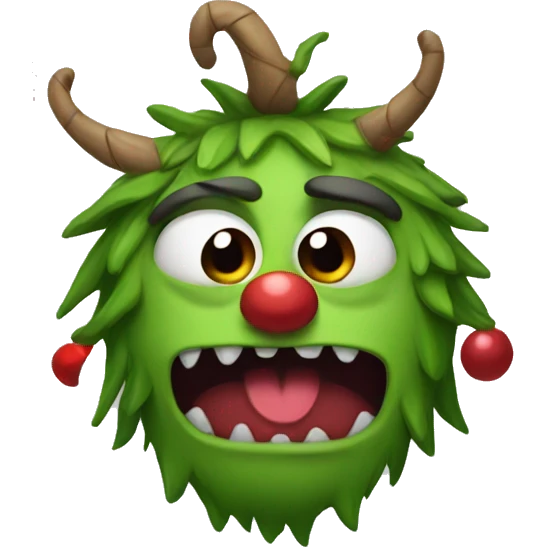 Christmas monster emoji