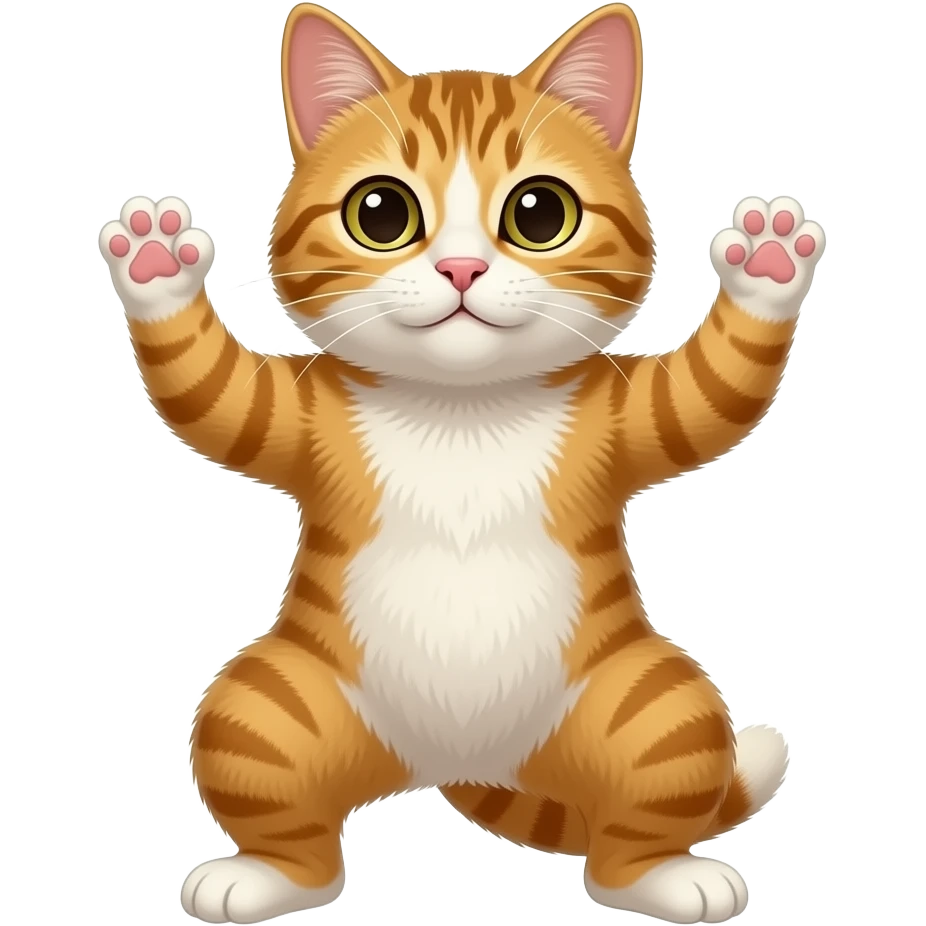 cat doing the six seven pose emoji