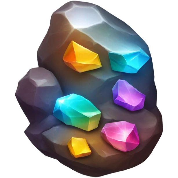 Shiny happy colorful rocks  emoji